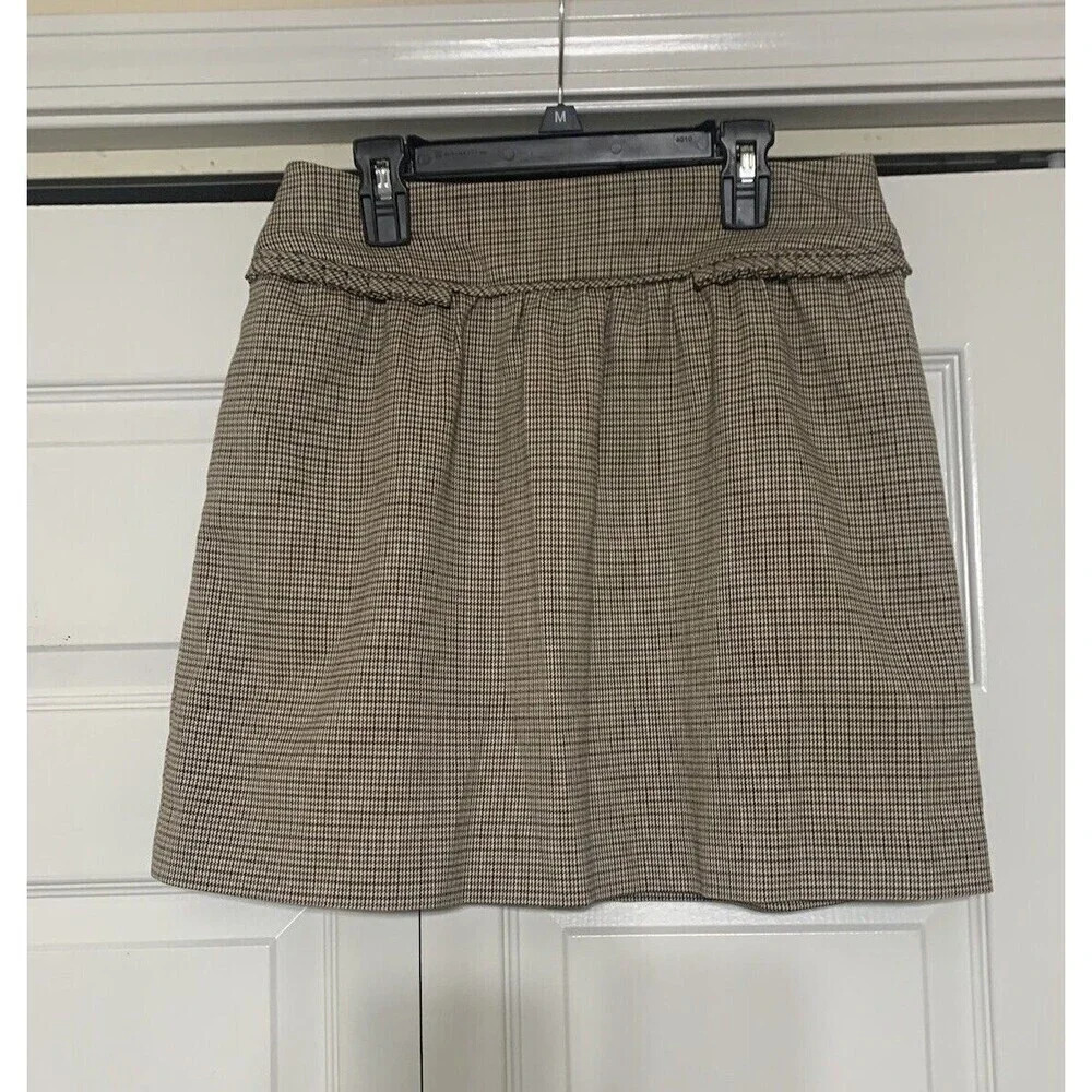 Lands End Canvas 1963 Mini Skirt‎ With Ruffles At The Waist Has Pockets Sz 0